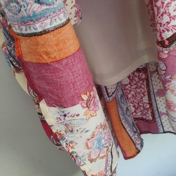 Lapis Boho patchwork fit and flare dress sz lg - Picture 7 of 14